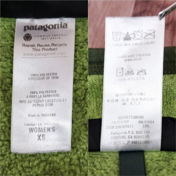 Patagonia Womens Size XS Better Sweater 1/4 Zip Pullover Green 25616 - Picture 12 of 14